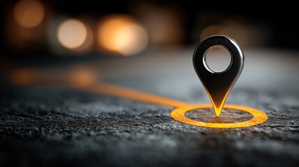 Ai-assisted strategy map icon concept representing predictive investment opportunities on a city street pin