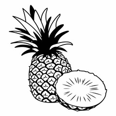 pineapple sketch illustration