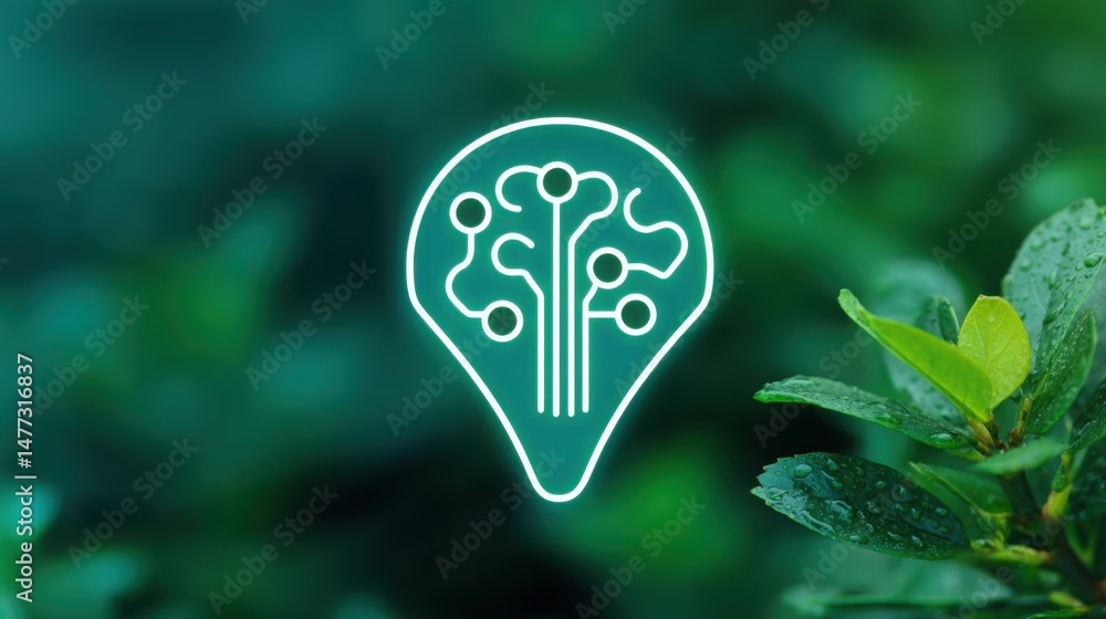 Aufkleber light bulb with tree inside icon symbolizing esg investment radar for sustainable practices and envi