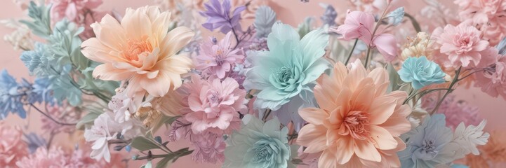 Abstract swirling pastel colors, vibrant spring floral textures,  vibrant,  fresh,  light