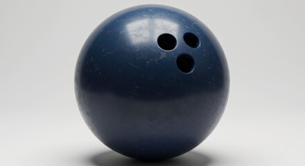 Dark Blue Bowling Ball Ready to Strike Pins Perfect Game Awaits