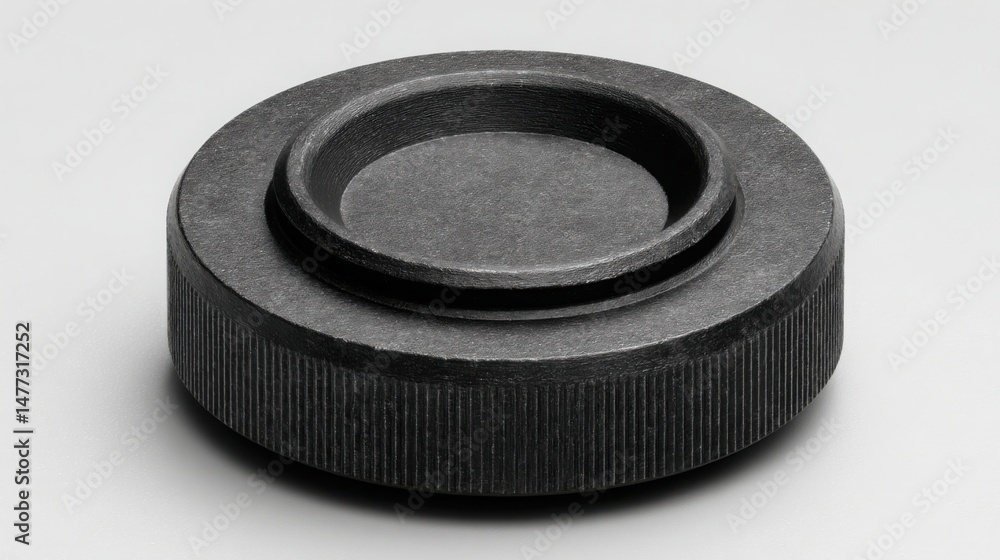 Poster black rubber nut highlighting versatility and practical use in various applications within mechanica