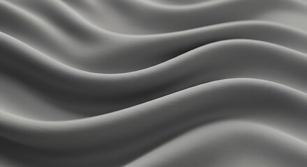 Fototapeta premium Silver Drape: Soft Light, Subtle Curves