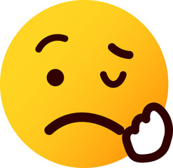困った　絵文字、顔文字 表情の顔のイラスト