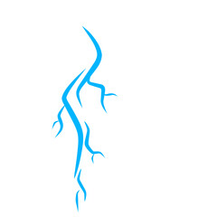 Stylized Blue Branch on a Black Background Evoking Nature and Design