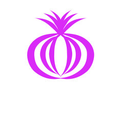 Stylized Purple Abstract Floral Design Against a Stark Black Background