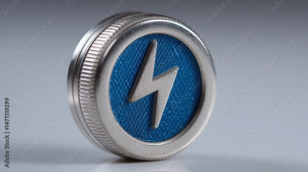 Poster striking lightning bolt illustration depicting ai economic dashboard concept for smart visualization