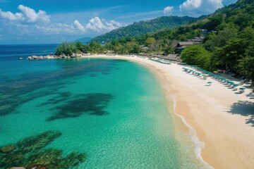 Stunning Tropical Beach Paradise Island Getaway Vacation Summer Luxury Resort sea sun sky sand blue 