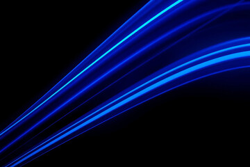 Abstract Dark Background with Flowing Blue Light