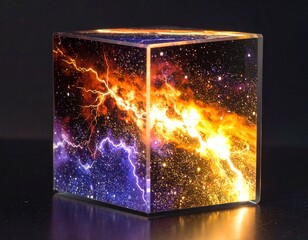 A granite cube that melts thanks to an instrument that makes it vibrate at very high frequencies
