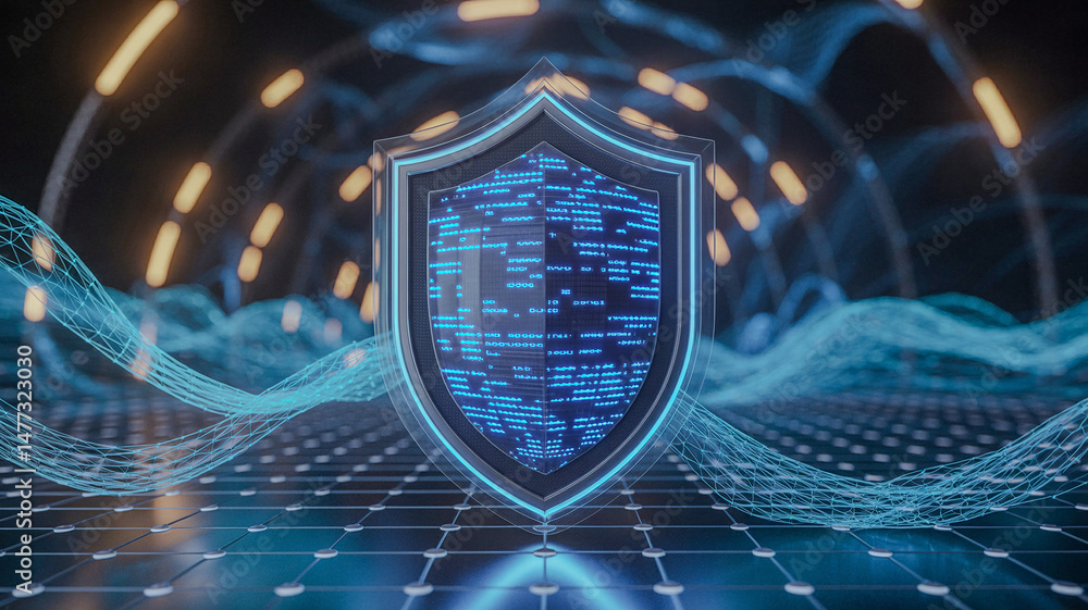 Poster cybersecurity and data encoding digital concealment and protection