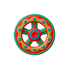 3d Indian traditional wheel in Ratha Yatra festival.