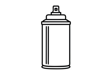 Outline illustration showing a stylized aerosol spray can for arts and crafts