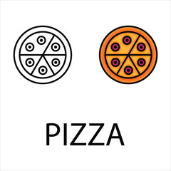 Naklejka premium pizza icon