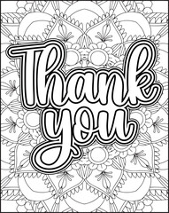 Gratitude Quote Coloring Page for Adults. Gratitude Quote Coloring Page for Amazon KDP.
