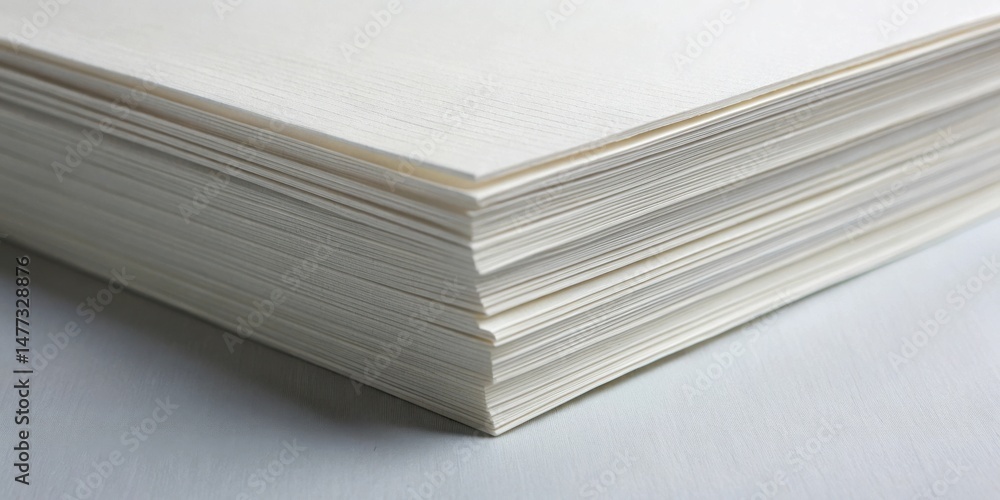 Aufkleber A Neat Stack of Blank Paper Sheets Ready for Writing and Printing