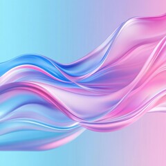 Fototapeta premium Abstract Fluid Wave in Motion with Blue and Pink Gradient Colors Digital Art Background