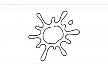 Creative vector icon depicting a splash shape on a lined background for artistic and design projects