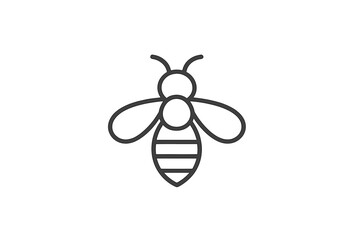 Bee vector icon representing pollination and nature concepts for digital design and educational materials