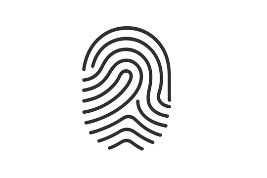 Unique vector icon representing a fingerprint design suitable for security and identity themes in digital applications