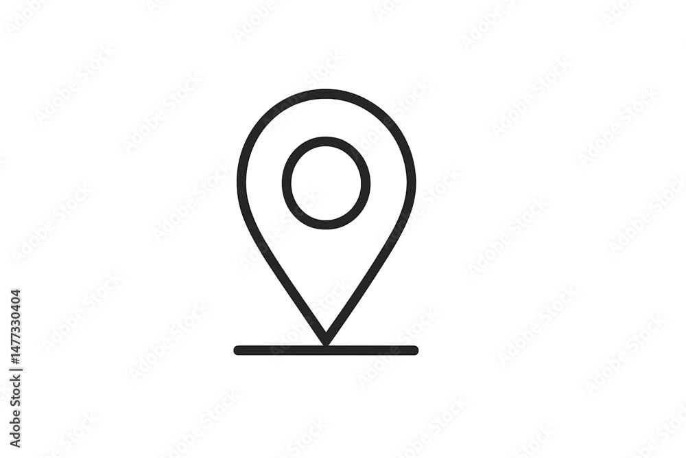 Poster vector icon representing a location pin symbolizing navigation, mapping, and geographical points of 
