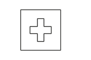 Fototapeta premium Vector icon representing a medical cross symbolizing health and wellness for use in various applications