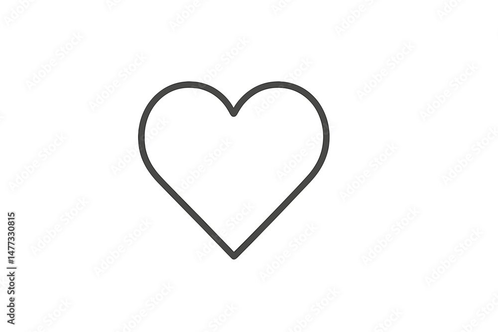 Poster simple vector heart icon symbolizing love and affection suitable for various digital applications or
