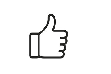 Thumbs up icon representing approval and positivity in modern digital communication