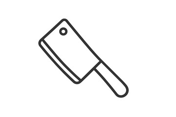 Professional kitchen cleaver vector icon for culinary preparations and food preparation activities