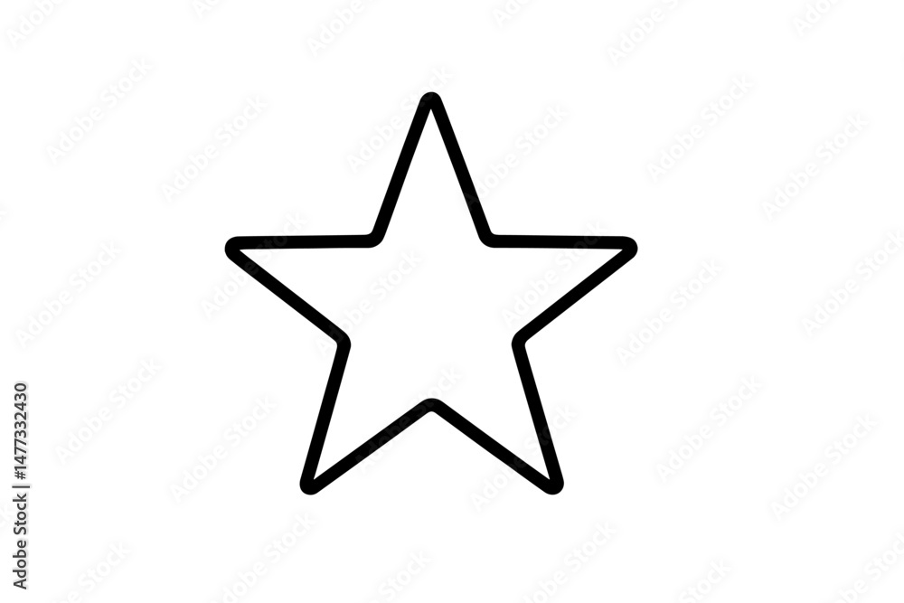 Poster simple vector icon of a star shape designed for creative projects in digital design and graphic art