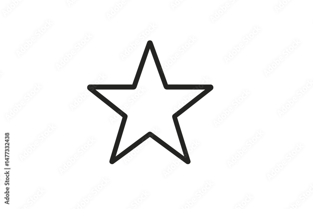 Poster star vector icon design with a minimalist style, perfect for various applications and graphic projec