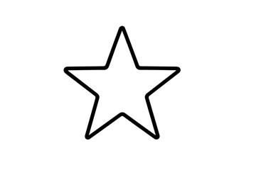 Fototapeta premium Simple vector icon of a star shape designed for creative projects in digital design and graphic art