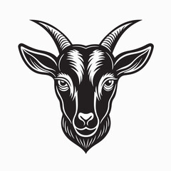 Obraz premium saanen goat vector art illustration