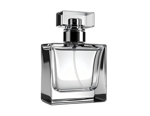 Classic Perfume Bottle with Elegant Cap, Isolated on Transparent Background