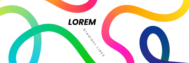 Lines with Rainbow Gradient background