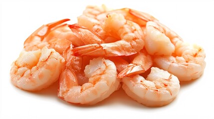 shrimps on white