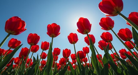 Fototapeta premium Crimson Canopy of Spring