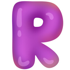 Bubble letter R