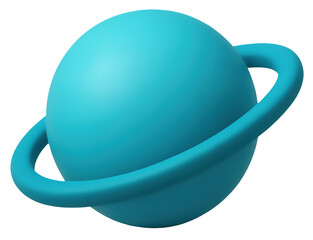 3d illustration of uranus in cosmic space