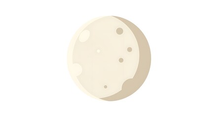 Obraz premium Full Moon Illustration Isolated on White Background