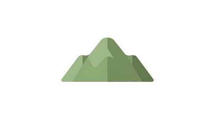 Mountain Icon Illustration in Flat Design Style