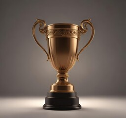 Modern vector silhouette of bronze trophy cup, golden highlights ,  illustration,  champion,  cup