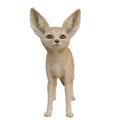 3D rendered fantasy desert fox isolated on transparent background