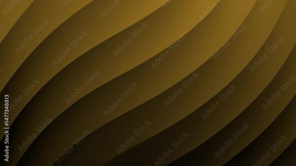 Aufkleber curved golden-brown abstract lines create a smooth, wavelike pattern with a modern, elegant appearan