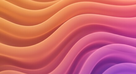 Obraz premium Abstract Gradient Waves Background with Orange to Purple Smooth Transition