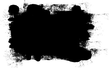 black ink brush painting banner panel artistic grunge style
