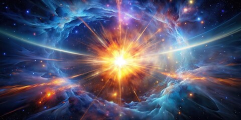 Fototapeta premium Energy Explosion in Space, nebulae, interstellar medium