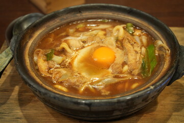 Japanese Food, Specialty Food of Nagoya, Miso Nikomi Udon Noodle in Japan - 日本 愛知 名古屋名物 味噌煮込みうどん
