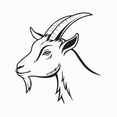 saanen goat vector art illustration