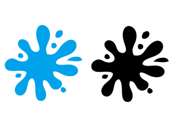 Splash water vector black and blue set icon. Fresh droplet isolated black and blue set icon. Vector illustration splash water on white background